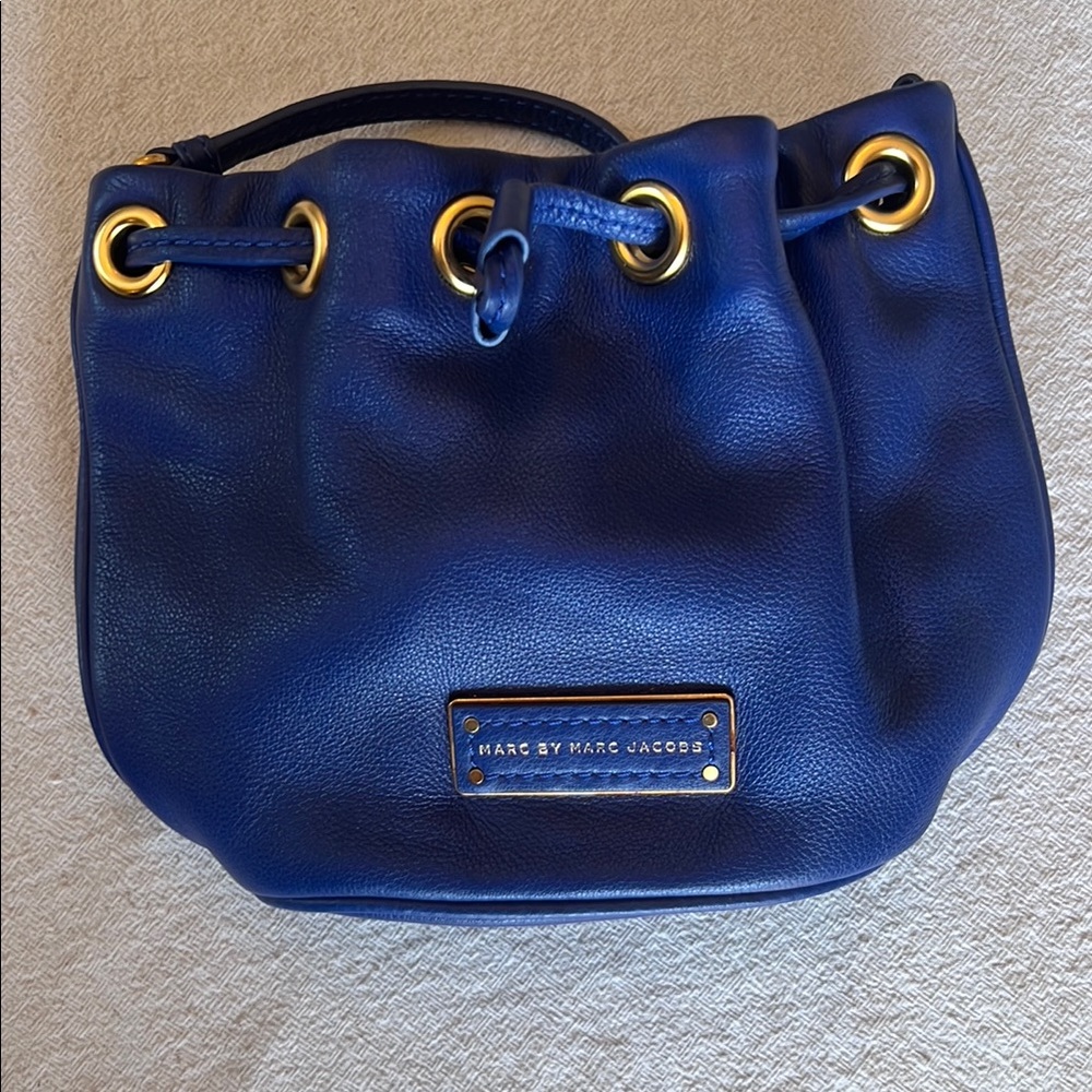 Marc by Marc Jacobs Blue Leather Mini Bucket bag